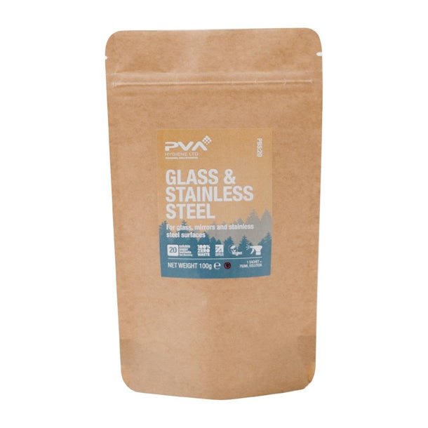 PVA Hygiene Water Soluble Sachets for Triggers Glass & Stainless Steel Cleaner (20 Pack) hz303