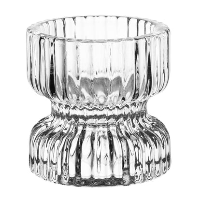 Olympia Ridged Glasses Tealight/Candles Holders 52x52mm (6 Pack) hz331