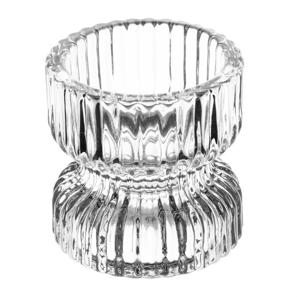 Olympia Ridged Glasses Tealight/Candles Holders 52x52mm (6 Pack) hz331