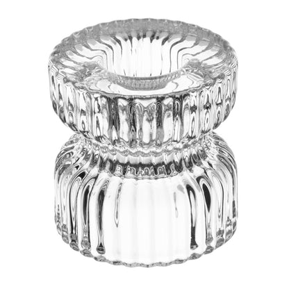 Olympia Ridged Glasses Tealight/Candles Holders 52x52mm (6 Pack) hz331
