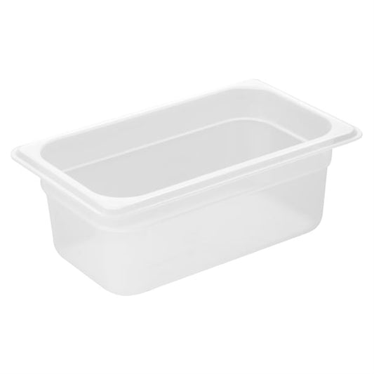 Nisbets Essentials Polypropylene 1/4 Gastronorm Container 100mm hz342
