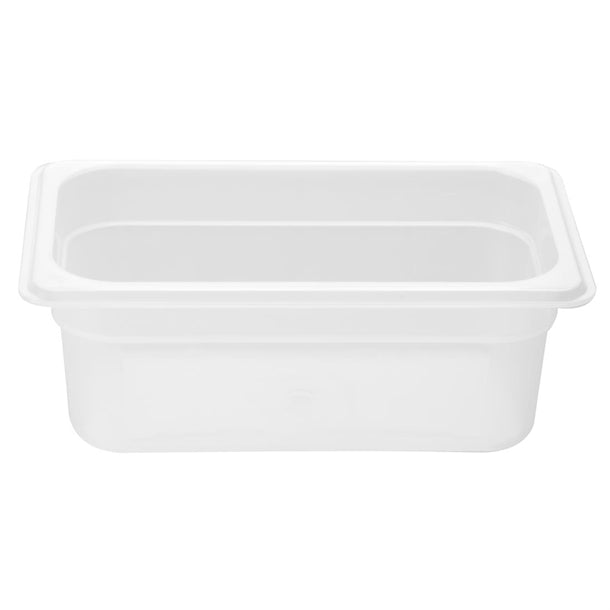 Nisbets Essentials Polypropylene 1/4 Gastronorm Container 100mm hz342