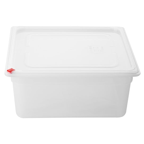 Hygiplas Click PP GN Container 2/3 with Lid & 7 Colour Clips 150mm 12Ltr (4 Pack) hz351