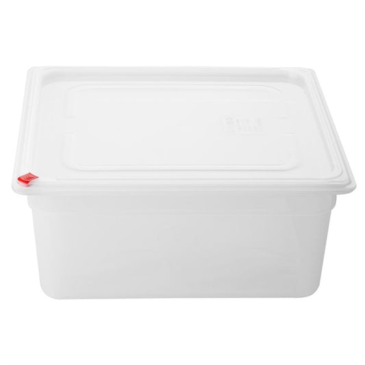 Hygiplas Click PP GN Container 2/3 with Lid & 7 Colour Clips 150mm 12Ltr (4 Pack) hz351