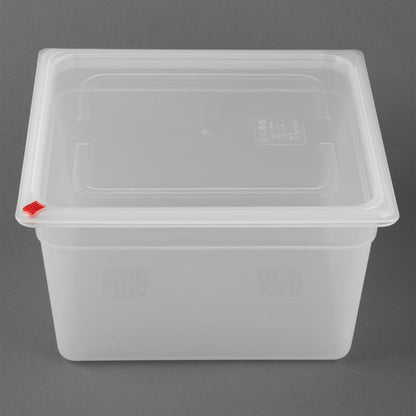 Hygiplas Click PP GN Container 2/3 with Lid & 7 Colour Clips 200mm 16.1Ltr (4 Pack) hz352