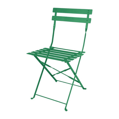 Bolero Perth Forest Green Pavement Style Steel Folding Chairs (2 Pack) hz364