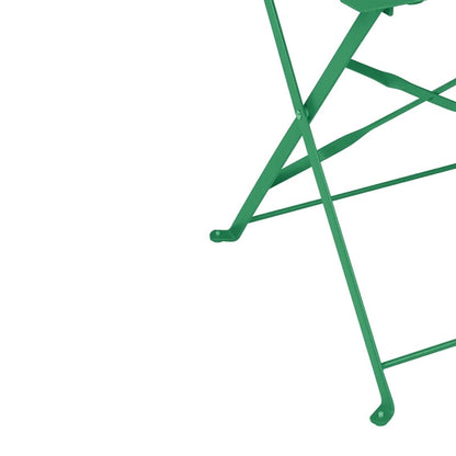 Bolero Perth Forest Green Pavement Style Steel Folding Chairs (2 Pack) hz364