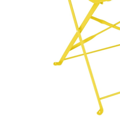 Bolero Perth Mellow Yellow Pavement Style Steel Folding Chairs (2 Pack) hz365