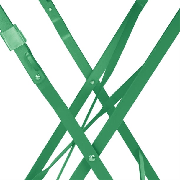 Bolero Perth Forest Green Pavement Style Steel Table Square 600mm hz366