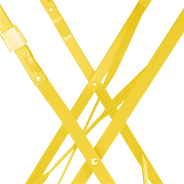 Bolero Perth Mellow Yellow Pavement Style Steel Table Square 600mm hz368