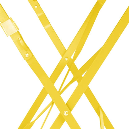 Bolero Perth Mellow Yellow Pavement Style Steel Table Square 600mm hz368