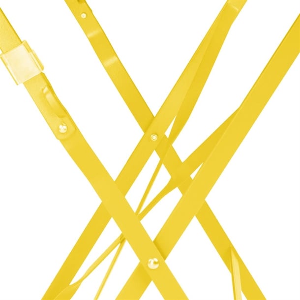 Bolero Perth Mellow Yellow Pavement Style Steel Table Round 600mm hz369