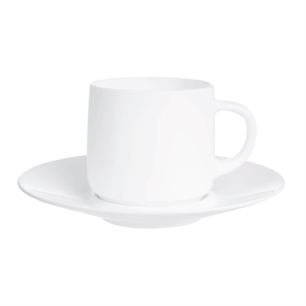 Arcoroc Intensity White Baril Cups 90ml (24 Pack) hz448