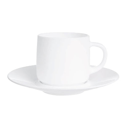 Arcoroc Intensity White Baril Cups 90ml (24 Pack) hz448