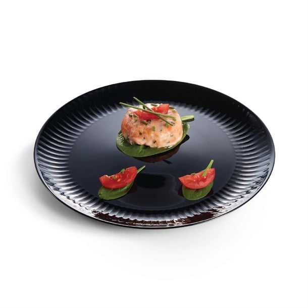 Luminarc Cottage Black Dinner Plates 250mm (24 Pack) hz474