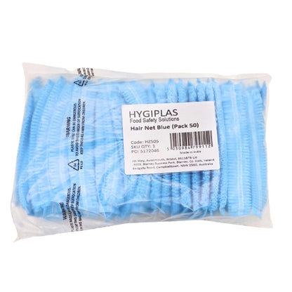 Hygiplas Hair Nets - Blue (50 Pack) hz505