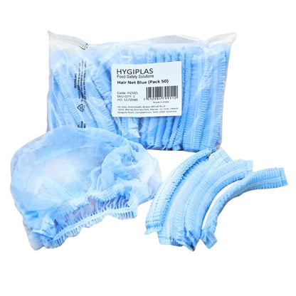 Hygiplas Hair Nets - Blue (50 Pack) hz505