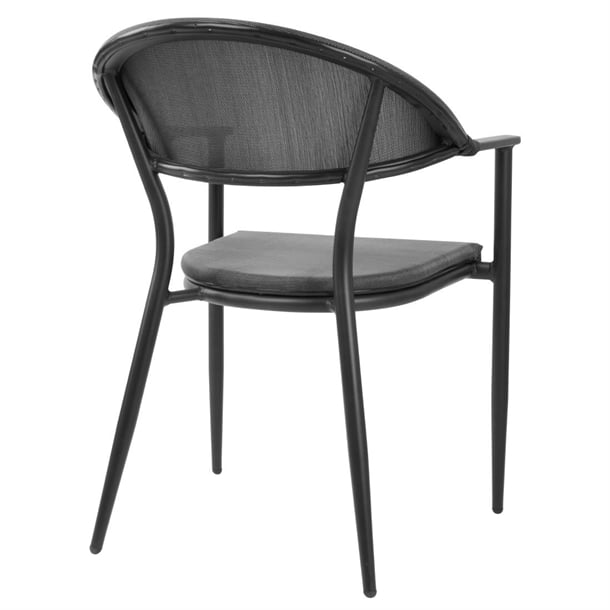 Bolero Santiago Outdoor Armchairs Black (4 Pack) hz598