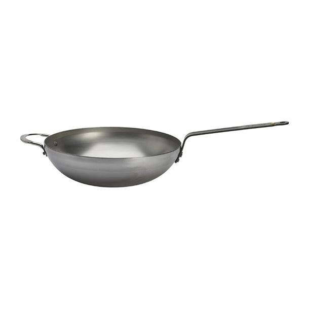 De Buyer Mineral B Rounded Wok with Handle 32cm hz614