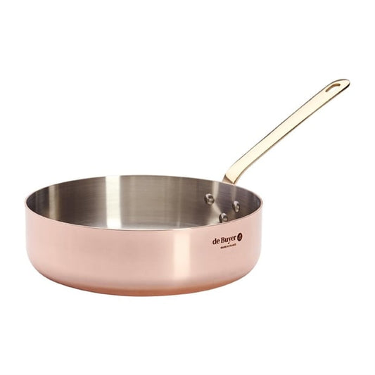 De Buyer Inocuivre Saute Pan Brass 24cm hz633