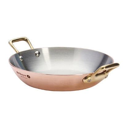 De Buyer Inocuivre Round Dish with Brass Handles 16cm hz635