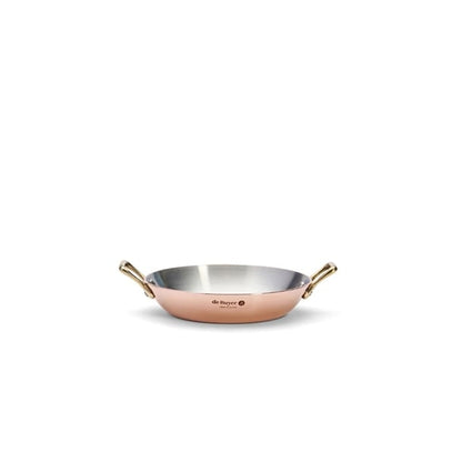 De Buyer Inocuivre Round Dish with Brass Handles 16cm hz635
