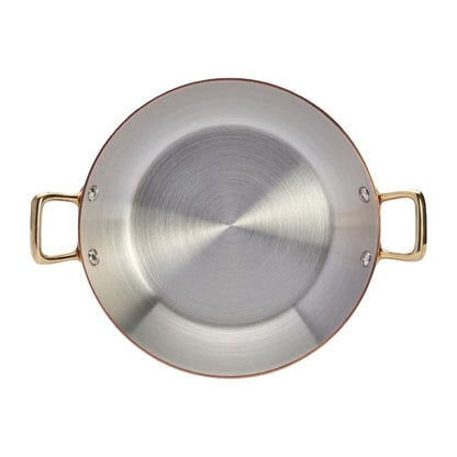 De Buyer Inocuivre Round Dish with Brass Handles 16cm hz635