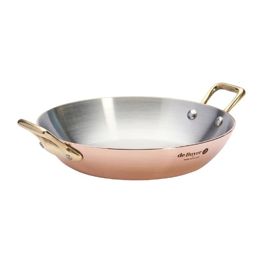 De Buyer Inocuivre Round Dish with Brass Handles 16cm hz635