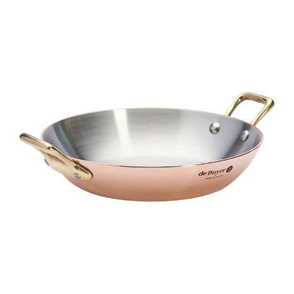 De Buyer Inocuivre Round Dish with Brass Handles 16cm hz635