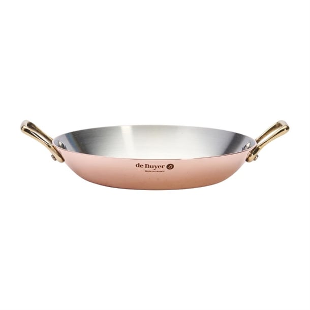 De Buyer Inocuivre Round Dish with Brass Handles 20cm hz636