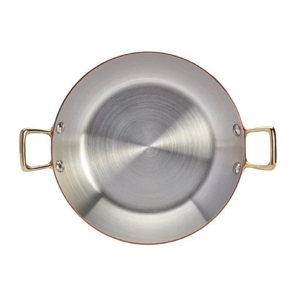 De Buyer Inocuivre Round Dish with Brass Handles 20cm hz636