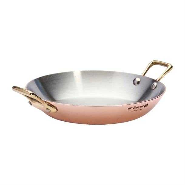 De Buyer Inocuivre Round Dish with Brass Handles 20cm hz636