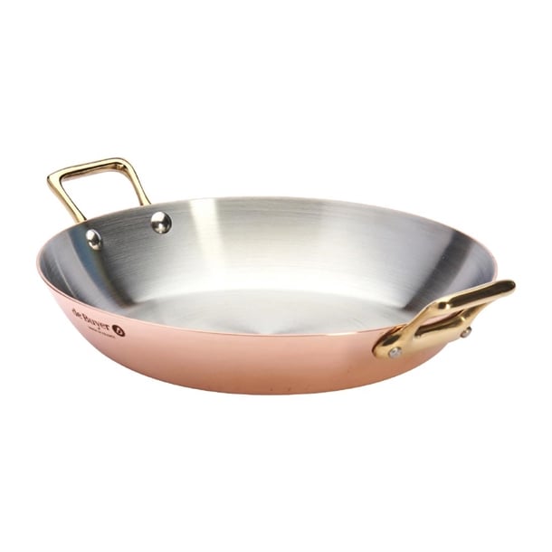 De Buyer Inocuivre Round Dish with Brass Handles 24cm hz637