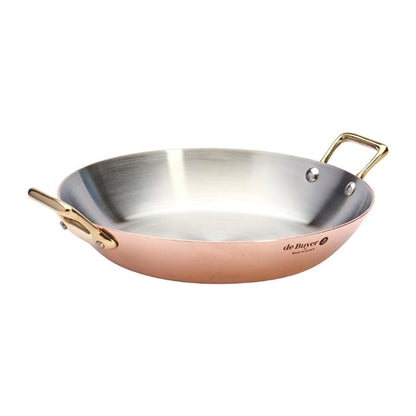 De Buyer Inocuivre Round Dish with Brass Handles 24cm hz637