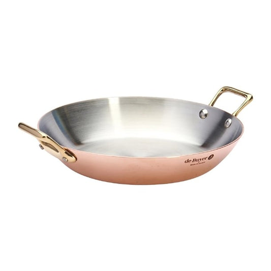 De Buyer Inocuivre Round Dish with Brass Handles 24cm hz637
