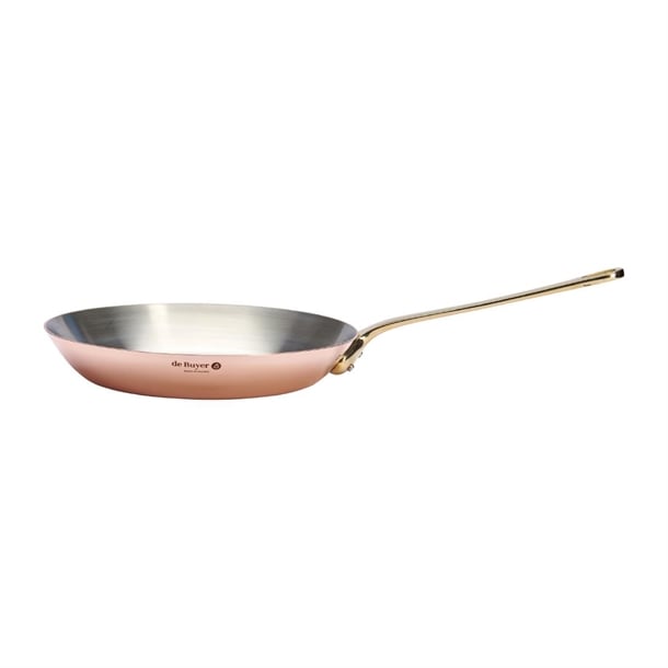 De Buyer Inocuivre Round Frying Pan with Handle Brass 20cm hz638