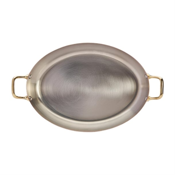 De Buyer Inocuivre Oval Dish with Brass Handles 32cm hz641