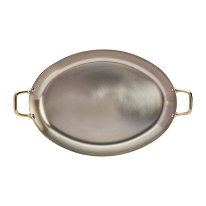 De Buyer Inocuivre Oval Dish with Brass Handles 36cm hz642