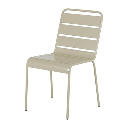 Bolero Amalfi Slatted Steel Side Chairs Taupe (4 Pack) hz819