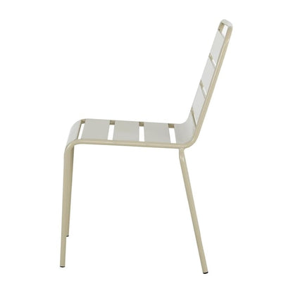 Bolero Amalfi Slatted Steel Side Chairs Taupe (4 Pack) hz819