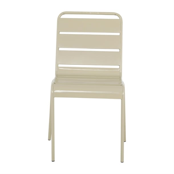 Bolero Amalfi Slatted Steel Side Chairs Taupe (4 Pack) hz819