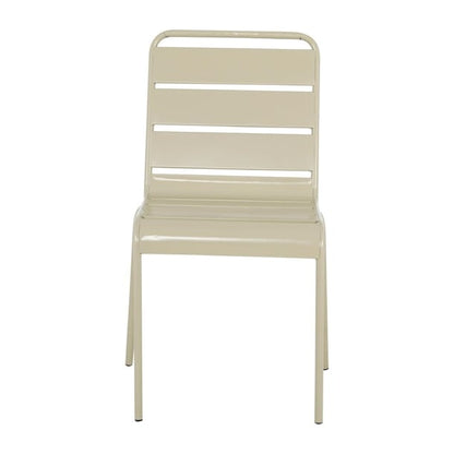 Bolero Amalfi Slatted Steel Side Chairs Taupe (4 Pack) hz819