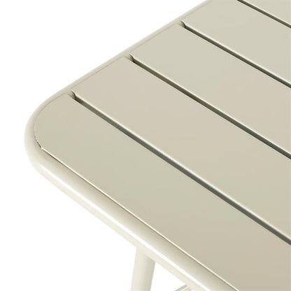 Bolero Amalfi Square Slatted Steel Folding Table Taupe 700mm hz821