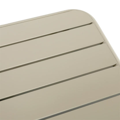 Bolero Amalfi Square Slatted Steel Folding Table Taupe 700mm hz821