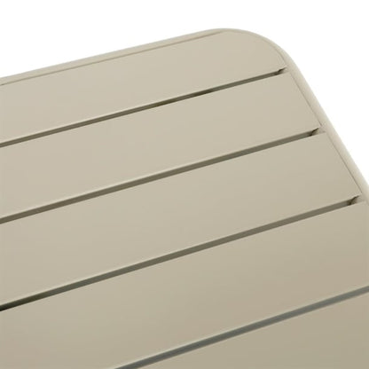 Bolero Amalfi Square Slatted Steel Folding Table Taupe 700mm hz821