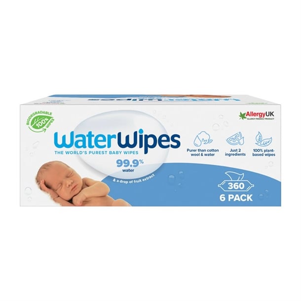 Water Wipes Sensitive Baby Wipes 60 Wipes (6 Pack) hz851