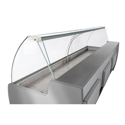 Zoin Barkly Serve Over Counter White with Red Trim 1500mm hz876-150