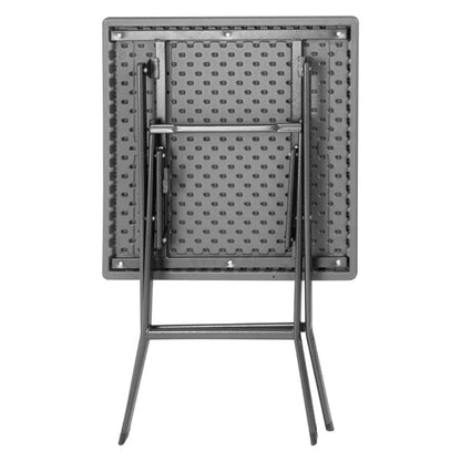 Bolero Square Folding HDPE Table Wood Effect 620mm hz890