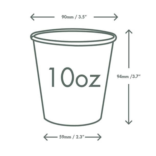 Vegware Paper Cold Cups 89-Series 10oz/285ml (1000 Pack) hz939