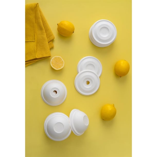 Vegware Nourish Moulded Fibre Cold Cup Dome Lids with Hole 89-Series (1000 Pack) hz943